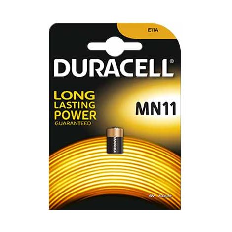 Batteria 6V Duracell MN11 - A11 - 11A Alkaline per dispositivi di sicurezza e apparecchi elettronici