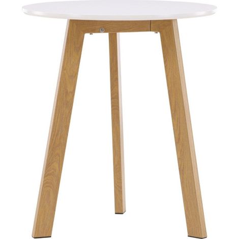 Table à Manger Design "Leonora" 65cm Blanc (1/5)