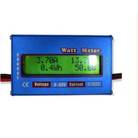 Misuratore di potenza ad alta precisione Enowelir DC con schermo LCD 60V/100A - Blu (1/3)