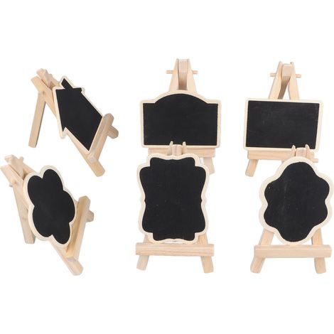 Tableau noir en bois rustique vintage double face pour bureau, idéal pour la maison, un restaurant ou un café. (1/5)