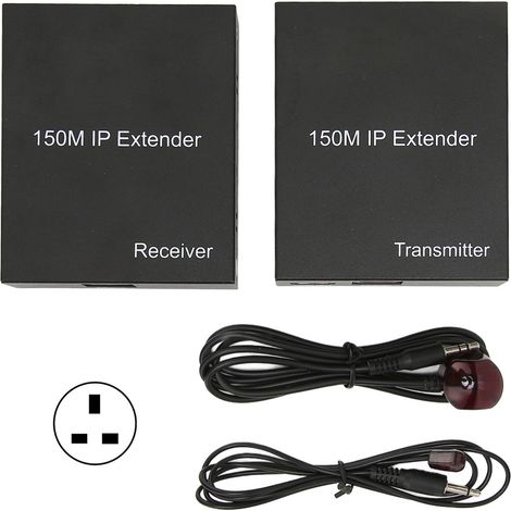 Extenseur HDMI 150m 495ft Full HD 1080P 60Hz avec IR, fonction boucle HDMI, prise UK 100-240V (1/5)