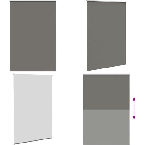 vidaXL Verdunkelungsrollo Grau 150x210cm Stoffbreite 146,6cm Polyester (1/5)