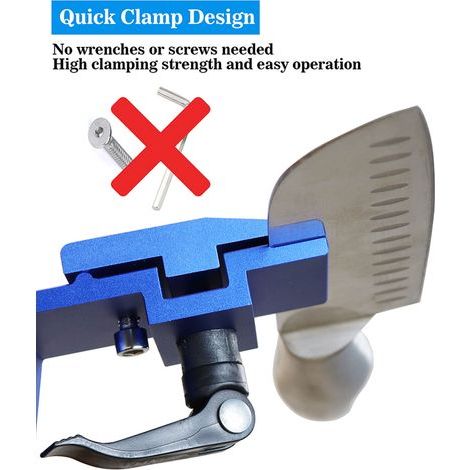 Hyuduo Machine à Outils Fixangle Whetstone Grind, Coupeur de Tailleur avec Deux Pierres d'assistance, Système de Poinçonnage Facile à Utiliser pour le Pointeur du Coupe-cuisine, Alliage (Ensemble C) (1/5)