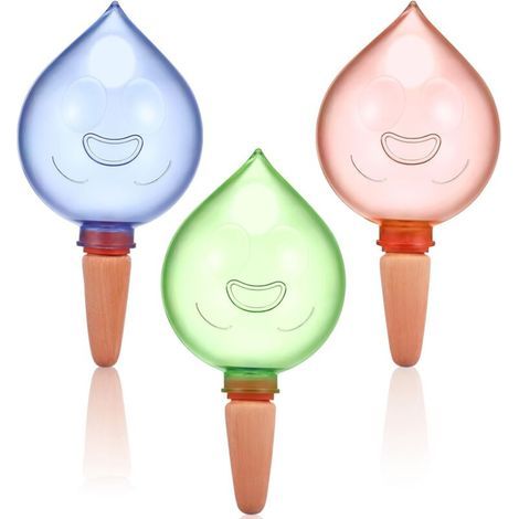 3pièces Globe Arrosage Automatique pour Plantes Insert pour Jardinière Auto-arrosante Bulbe Arrosage Portable Design (1/5)