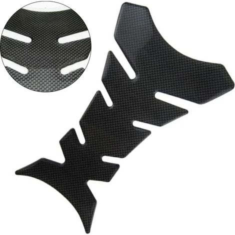 Autocollant réservoir moto carbone crâne protection essence pad universel 19,7x13,4x1cm décalque adhésif anti-rayures (1/5)