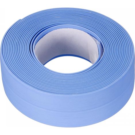 Étanche Sceller Calfeutrage Bande Ruban Auto Adhésif 0,87"W x 10,5'L PVC Étanchéité Ruban Adhésif pour Cuisine Toilettes Bleu (1/5)
