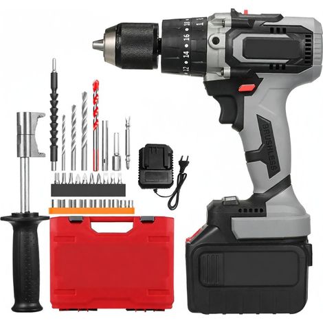 Beyamis Perceuse-visseuse 21V 200Nm – mandrin 1/2", 20+3 positions, 2150tr/min, coffret (1/5)