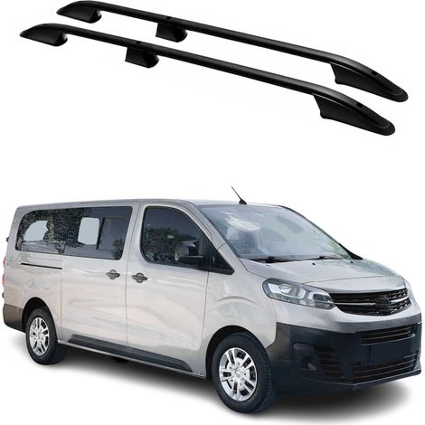 OMAC Barres de Toit longitudinales pour Peugeot Expert / Traveller 2016-2026 L3 Long Aluminium Noir (1/5)