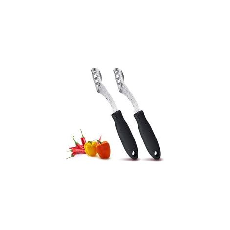 Paprika, Karotten, mexikanische Paprika, Karotten, weiche Griffe, Edelstahl, für Paprika, Bananenpaprika, Zucchini, Gurken (2 Stück) - Crezuo