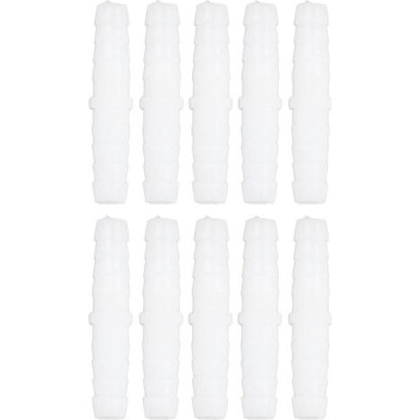 10 raccords droits en plastique pour tuyaux avec embouts cannelés, raccords à pattes égales, adaptateurs, 6-6 mm (1/3)