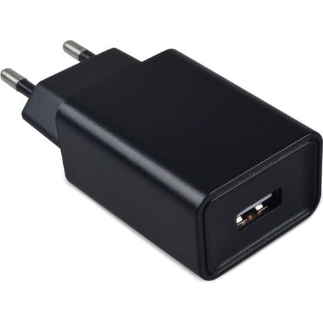 Chargeur de téléphone 5V/2A, adaptateur de charge rapide, port USB, prise de charge rapide, AC100-240V 50-60Hz, tête de chargeur à port unique, noir (1/5)
