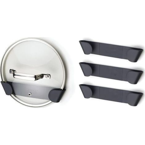 Soportes de pared autoadhesivos para tapas de cocina - Juego de 4, diseño compacto y duradero. (1/5)