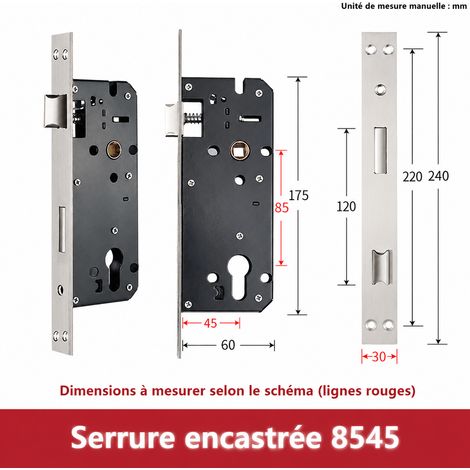 Serrure de portail de jardin 8545 à tringle de liaison, 1,5 kg 8545 1,5 kg – Livraison gratuite