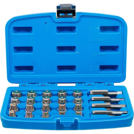BGS  Kit  de  reparación  de  roscas  de  drenaje  de  aceite  64  piezas.  -  126