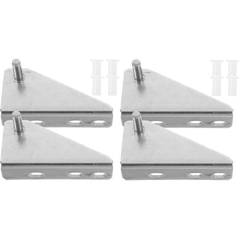 CharnièRe De Porte RéFrigéRateur En Inox 4 PièCes Avec Capuchon En Caoutchouc Accessoire De Remplacement Pour CongéLateur Installation Facile Et Silencieuse (1/5)