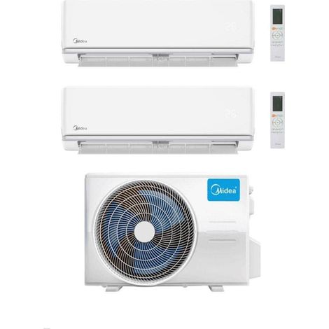 Midea Climatizzatore Dual Split serie Elegance 9+12 con M4O-36FN8-Q Inverter R 32 Wi-Fi optional Classe A++