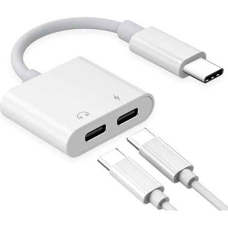 Séparateur double USB type-c avec DAC, adaptateur Audio et convertisseur de charge pour Pixel 2 3 4XL Galaxy S10 9 8 Huawei P30 Pro (1/5)