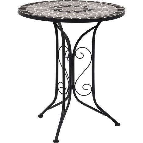 Maison Exclusive - 3-tlg. Bistro-Set Mosaik Keramik Grau