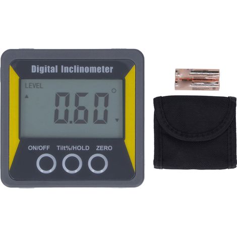 Niveau numérique magnétique avec affichage digital, inclinomètre de précision pour menuiserie, outil de mesure d'angle avec aimant. (1/5)