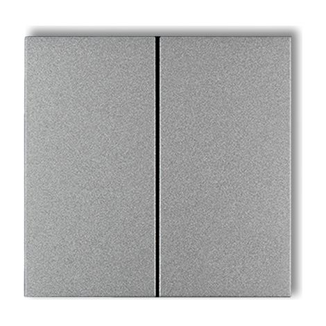 Karlik Ergänzungsprodukte, silbermetallic Doppeltasten für Deco-, Icon-, Flexi- und Mini-Schalter (2er-Set) 7DKL-2