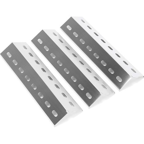 Lot de 3 cache-brûleurs universels en acier inoxydable de 37 cm pour barbecue Barbecook Siesta/Vanilla/Brahma, Charbroil, Proficook, Tarrington House, accessoires de barbecue à gaz en acier (1/5)