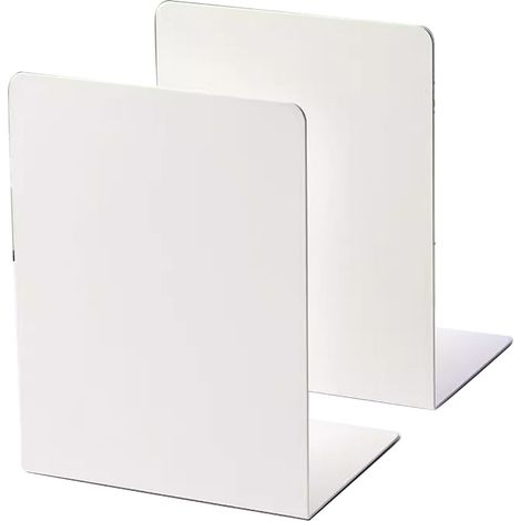 Dicke Buchstützen aus Metall, stabil und platzsparend, multifunktional und tragbar, beige, ideal für Büro, Schule und Zuhause. (1/5)