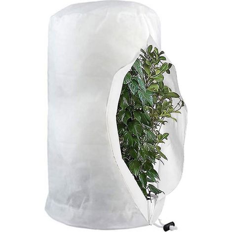Sacs de protection contre le gel pour plantes, housse de protection réutilisable avec cordon de serrage, sacs polaires d'hiver pour le jardin (1/5)