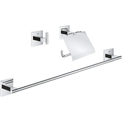 Set d'accessoires 3 en 1 - GROHE - 41124000 - Start Cube - Chromé (1/4)