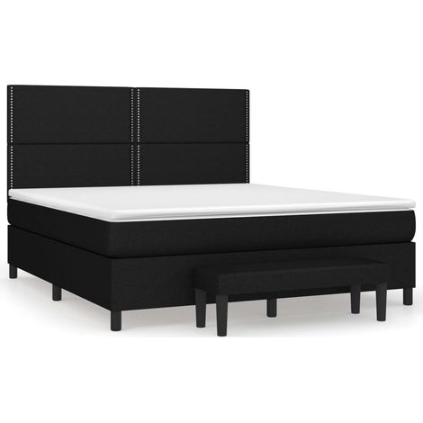 Maison Exclusive - Boxspringbett mit Matratze Schwarz 160x200 cm