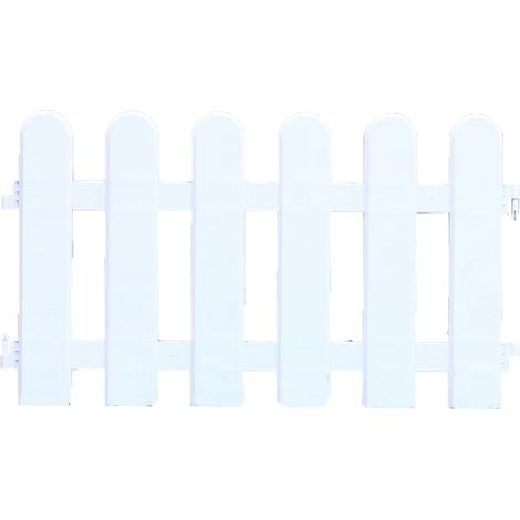 Bordo bianco per recinzione da giardino – 50x30 cm – per aiuola – decorazione per vaso di casa delle bambole