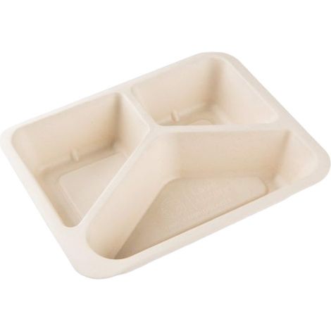 Contenitore a tre scomparti con chiusura ermetica, formato 227x178, 50 pezzi.