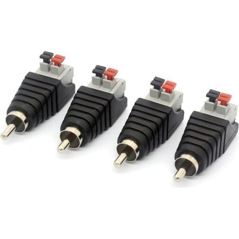 YMYNY CCTV Camera Power Connector for Audio Video Speaker, RCA Male to AV-2 Male