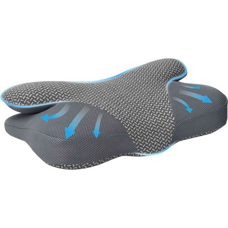 Neck Pillow Grey Memory Foam 58 x 36 x 13 cm vidaXL