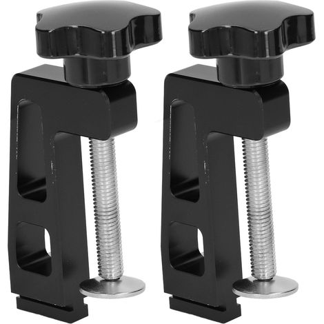Lot de 2 pinces de fixation pour clôture de menuiserie, type rainure en T 45° et rail en T 75°, clip de fixation en alliage d'aluminium (1/5)