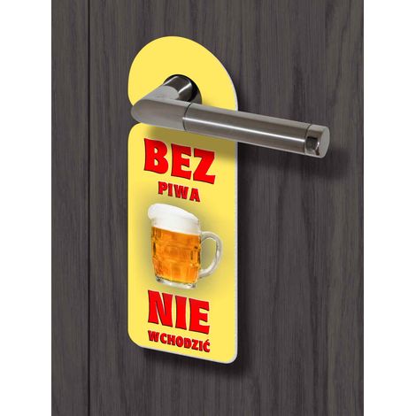 Colgante para pomo de puerta - SIN cerveza