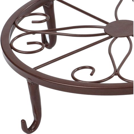 Support classique en métal et fer forgé pour pots de fleurs, support pour pots d'intérieur et d'extérieur, décoration intérieure et extérieure (1/5)