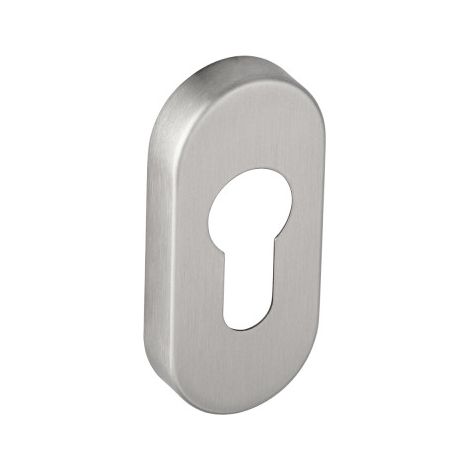 Paire de rosace ovale clé I inox brossé - HERACLES - B-INOX-11