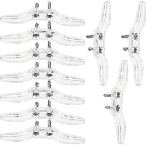 Lot de 10 taquets transparents pour cordon de store, taquet de sécurité enfant en plastique, taquet pour corde de store avec vis (1/5)