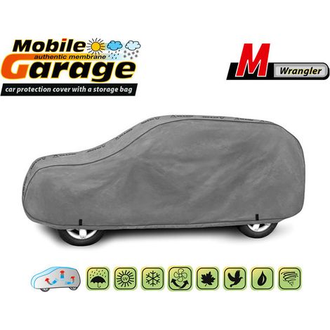 Hochwertige Kegel-Abdeckung für Jeep Wrangler, Mobile Garage-Serie, Größe M 385 - 425 cm x 150 - 160 cm