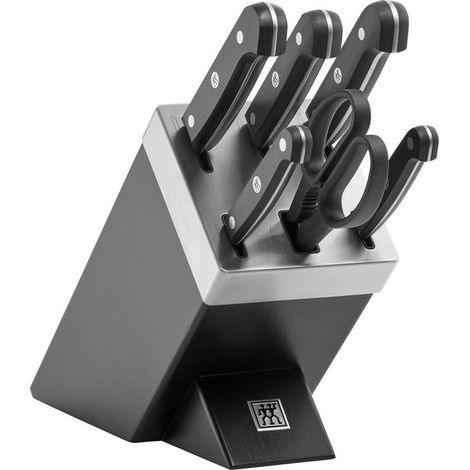 ZWILLING 36133-210-0 Gourmet Set di coltelli con ceppo autoaffilante 7 pezzi colore Nero