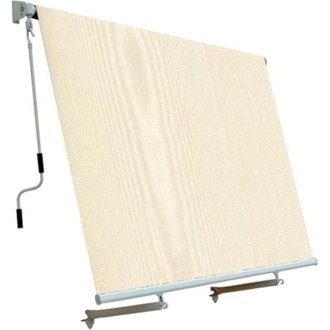 Tenda da sole a caduta con Bracci 100x250 cm Avvolgibile impermeabile Beige 100x250H cm Colore Beige