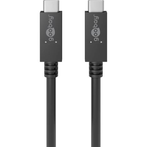 49254 Goobay Câble USB 3.2 Gen. 2x2 Type C (M/M) - Power Delivery - 1 m - Câble USB-C 3.2 Gen. 2x2 charge et synchronisation - Mâle / Mâle - Fonction Power Delivery 100W - 1 mètre (1/3)