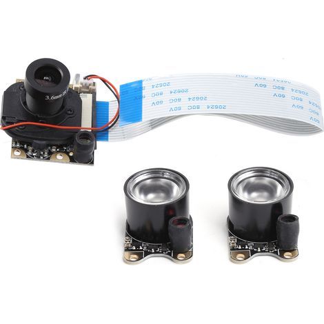 Module caméra HD 5MP IRCUT à commutation automatique avec lumière infrarouge pour Raspberry Pi (support caméra) (1/5)