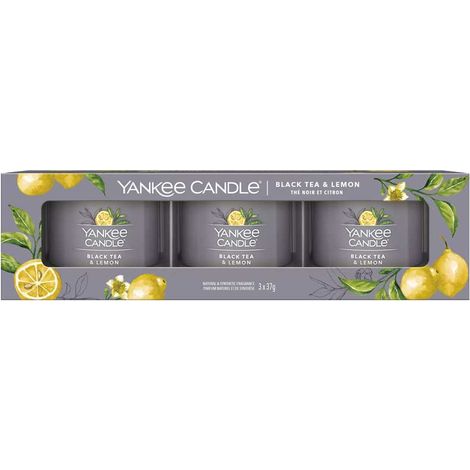 Coffret de mini-bougies Yankee Candle Thé noir et citron 3 x 37 g