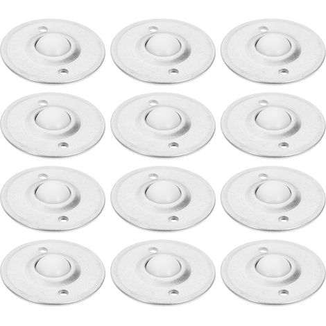 Remplacement des roulettes à billes 12pcs roulement à billes 2 trous pour meubles et fauteuils roulants support stable usage intérieur (1/5)