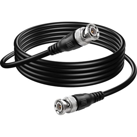 Câble coaxial BNC, câble d'extension BNC mâle vers BNC mâle 75 Ohm pour caméras de vidéosurveillance (3M) (1/5)