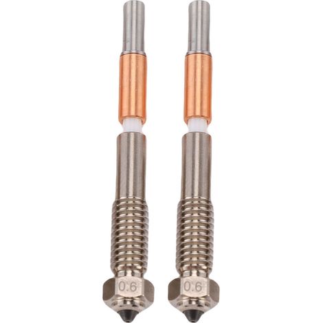 Ensemble 2 buses imprimante 3D à libération rapide pour QIDI PLUS 4, buse bimétal acier trempé 0,6 mm, remplacement intégré (1/5)