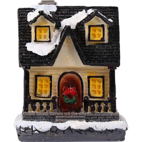 Décorations de Noël lumineuses en résine pour villa, avec lumières LED, 1 pièce par paquet. (1/5)