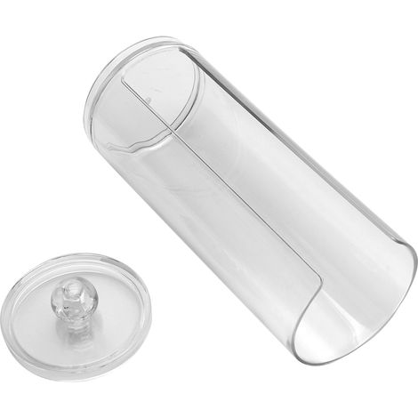 Boîte ronde pour cotons-tiges, boîte transparente pour disques de coton (1/5)