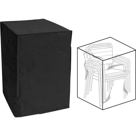 Funda para silla de jardín, 120x68x68 cm, Funda protectora impermeable para muebles de jardín, Tela Oxford 210D, Impermeable, Duradera, Negra (1/5)